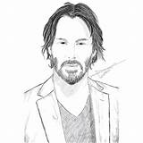 Keanu Reeves Wick sketch template