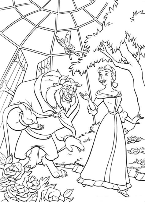 printable beauty   beast coloring pages  kids