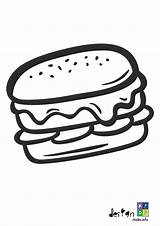 Hamburger sketch template
