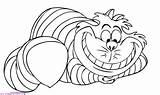 Cat Coloring Pages Cheshire Wonderland Alice Printable Print Getcolorings Kids sketch template