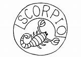 Coloring Zodiac Pages Sign Scorpio Kids sketch template
