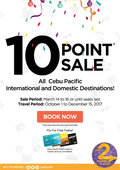 Book Cebu Pacific Air Flights With Getgo 10 Point Sale