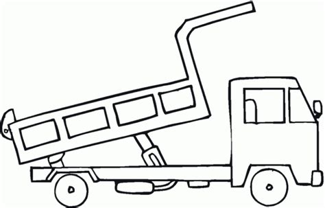 basic dump truck printable coloring page