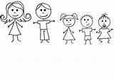 Stick Family Figure Figures Drawing People Kids Silhouette Coloring Pages sketch template