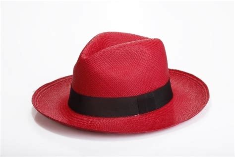 chapeu vermelho classico tipo palha aba longa  cm   em mercado livre