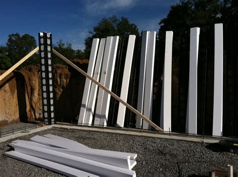 flat wall panels staged  assembly hobbs vertical icf wall system