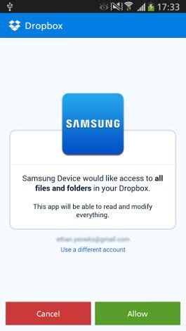 show dropbox folder   galaxy note  gallery app