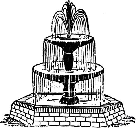 water fountain drawing  getdrawings