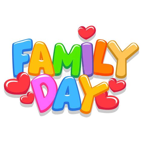 family day  letters stock vector illustration  love
