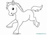 Coloring Baby Pages Horses Horse Popular sketch template