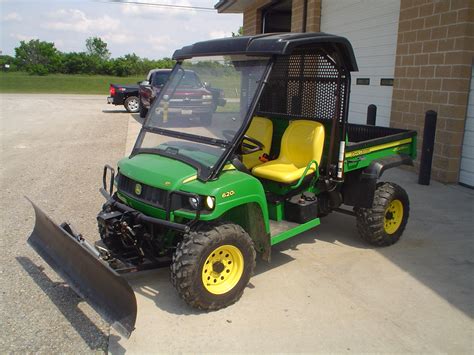 john deere xuv  gator wsnow plow windshield   hrs