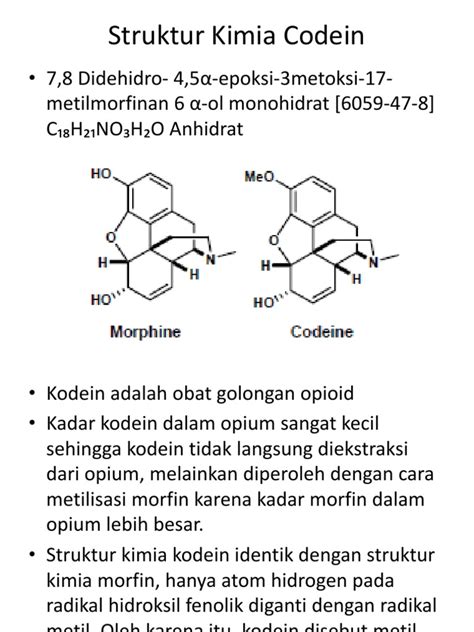 Struktur Kimia Codein Pptx