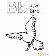 Coloring Bird Letter Alphabet Kids Sheet Learning Printable sketch template