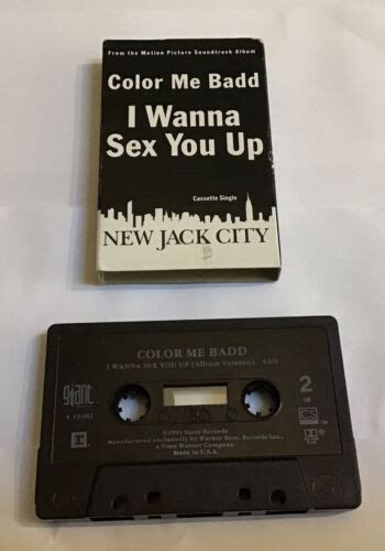 Color Me Badd I Wanna Sex You Up New Jack City Single Cassette 1991