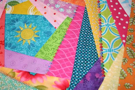 sew  easy crazy quilt block  steps  pictures