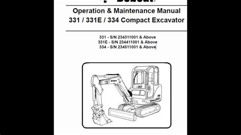 bobcat    excavator service manuals youtube