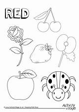 Red Color Coloring Things Pages Worksheets Preschool Colouring Activities Toddlers Colors Kindergarten Hawk Printable Tailed Activity Sheets Objects Blue Colour sketch template