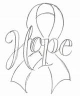 Cancer Coloring Pages Ribbon Breast Awareness Printable Getcolorings sketch template