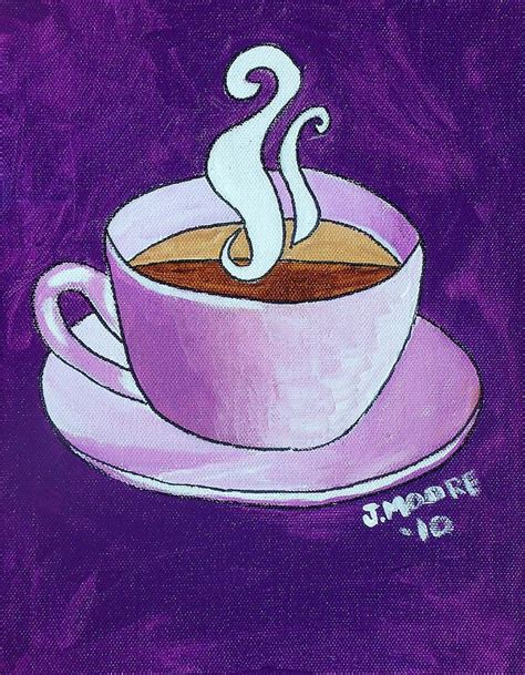 coffee purple painting  jeremy moore pixels