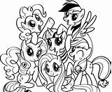 Rainbow Dash Coloring Pages Pony Little Printable sketch template