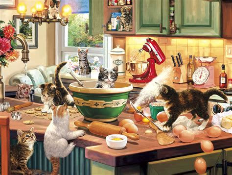 Kitten Kitchen Capers 750pc Jigsaw Puzzle By Buffalo