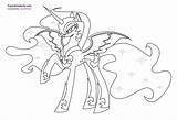 Pony Coloring Little Moon Nightmare Pages Luna Princess Cadence Printable Magic Friendship Coloring99 Color Mlp Print Twilight Kleurplaat Unicorn Character sketch template