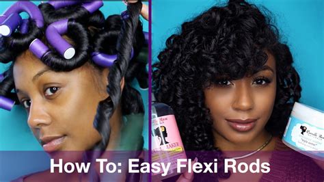 How To Flexi Rods Set On Long Natural Hair Using Camille