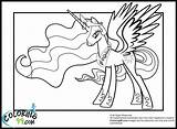 Celestia Ponies sketch template