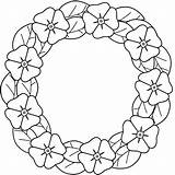 Coloring Poppy Remembrance Wreath Popular sketch template
