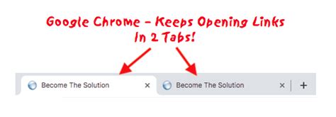 fix google chrome opening double  tabs  clicking  link