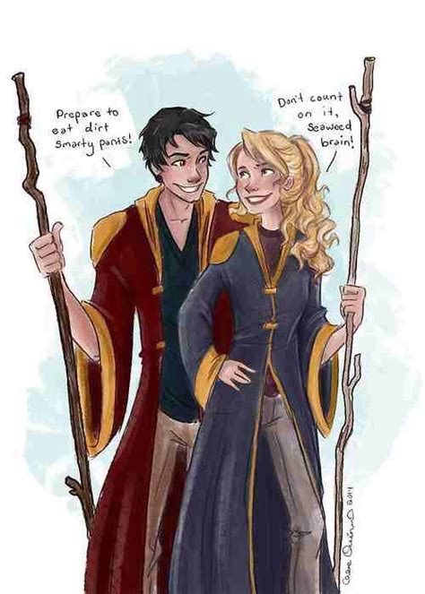 i agree with percy in gryffindor but i believe that annabeth would be