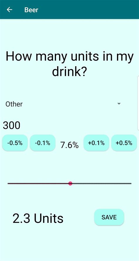 alcohol unit calculator  android apk