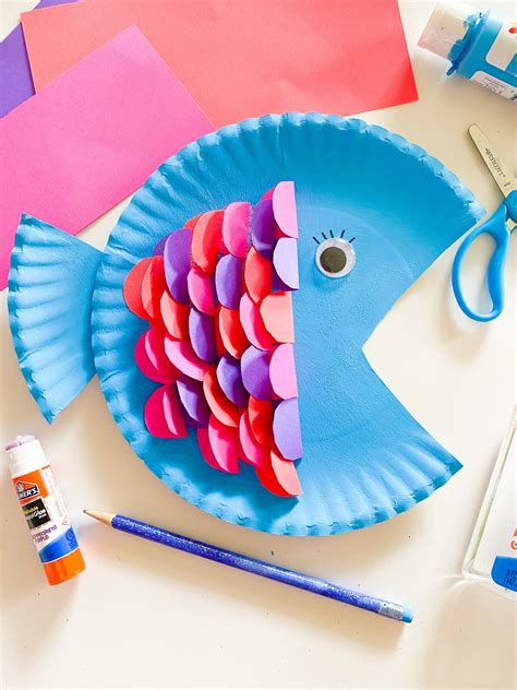 fish crafts  preschoolers abcdee learning