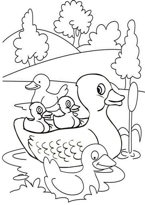 easy  print duck coloring pages tulamama family coloring