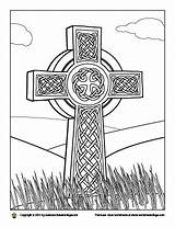 Celtic Coloring Cross Pages Crosses St Adult Patricks Mandalas Printable Choose Board Easter sketch template