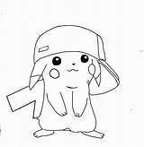 Pikachu Coloring Pages Hat Getcolorings Color sketch template