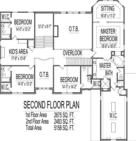 sq ft house floor plans  bedroom  story designs blueprints