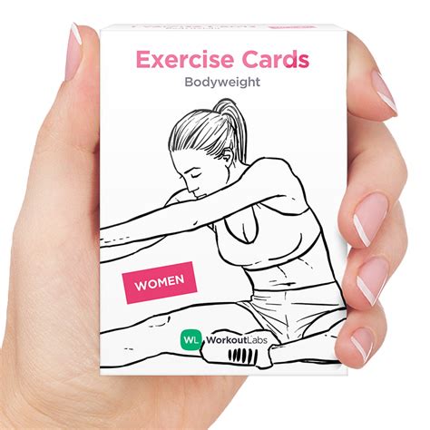exercise cards  women bodyweight workout flash cards