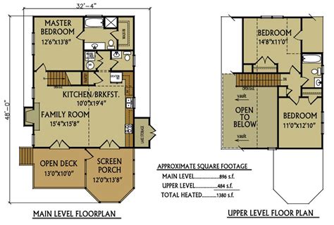 small cabin floor plan  bedroom cabin  max fulbright designs