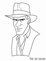 Coloring Pages Indiana Jones Print Color sketch template