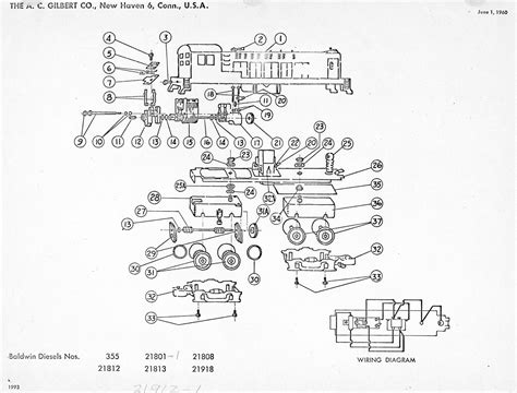 american flyer locomotive baldwin diesels parts list diagram traindr