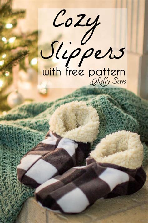 sew slippers  pattern  video tutorial melly sews