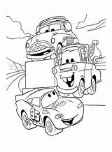 Coloring Cars Kids Disney Pixar Color Print Pages Simple Characters sketch template