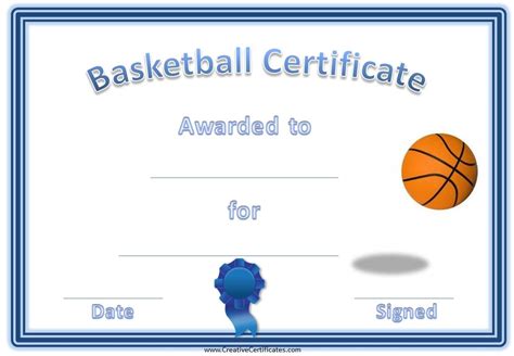 printable sports certificates