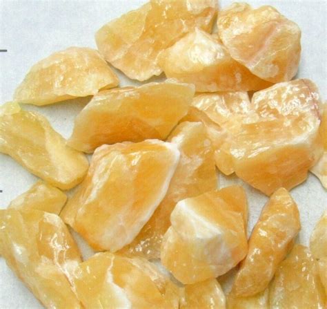 orange calcite chunks 7 pieces