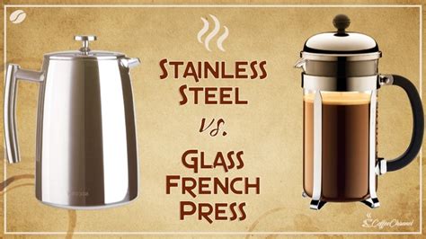 stainless steel  glass french press    coffee affection