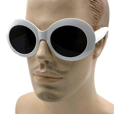 large white circle sunglasses willy wonka style glasses chocolate factory depp ebay