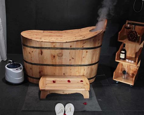 wooden bath tub from chinese manufacturer steam sauna massage tub