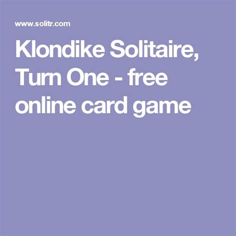 klondike solitaire turn one free online card game online card