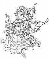 Hadas Cuentos Pintarcolorear Hada Infantiles Fairies Princesas sketch template